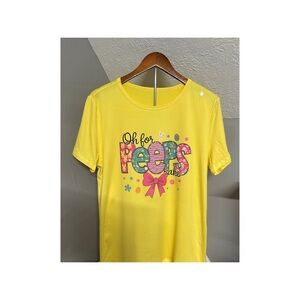 Yellow Graphic Women’s T-Shirt XL “O For Peeps Sake”